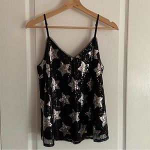 Sequin star tank top New Look